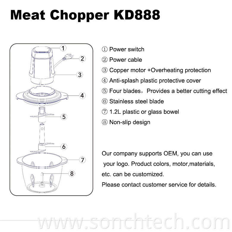 stainless steel chopper